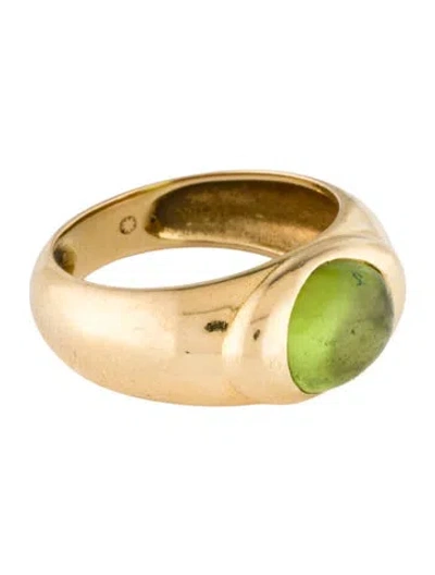 Pre-owned Ring 18k 2.87ctw Peridot Cocktail  In Multi