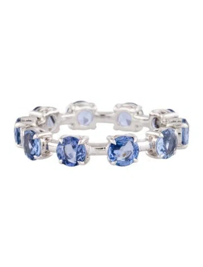 Pre-owned Ring 18k 3.19ctw Sapphire Band In Multi