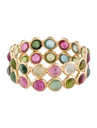 Pre-owned Ring 18k 3.26ctw Tourmaline Eternity Band In Multi