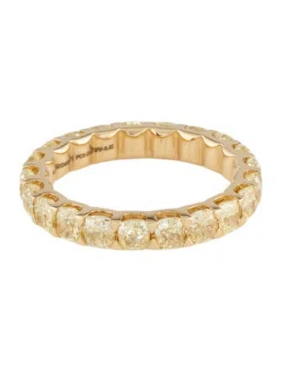 Pre-owned Ring 18k 3.52ctw Diamond Eternity Band  In Multicolor