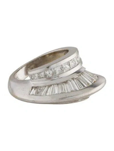 Pre-owned Ring 18k 3.71ctw Diamond Nautilus Style Cocktail  In Multi