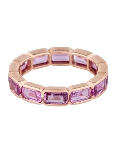 Pre-owned Ring 18k 3.75ctw Sapphire Eternity  In Multi