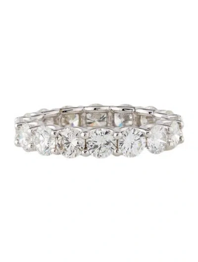 Pre-owned Ring 18k 4.14ctw Diamond Eternity Band In Multi