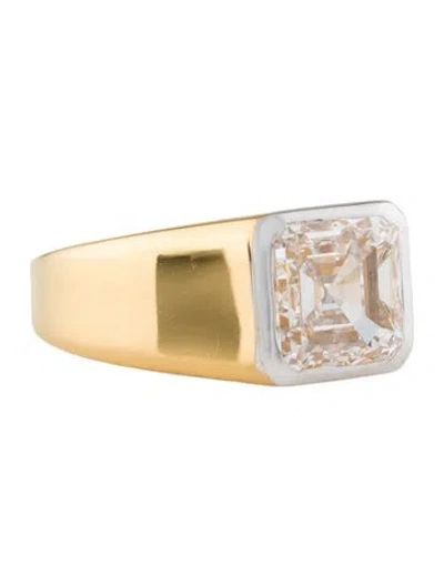 Pre-owned Ring 18k 4.54ct Lab-grown Diamond  In Multi