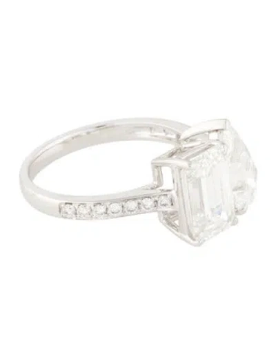 Pre-owned Ring 18k 4.82ctw Lab-grown Diamond Cocktail  In Multi