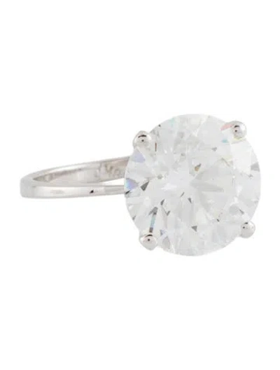 Pre-owned Ring 18k 5.09ct Lab-grown Diamond Engagement  In Multi