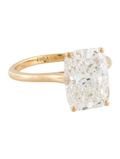 Pre-owned Ring 18k 5.09ctw Lab-grown Diamond Solitaire Engagement  In Multi