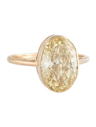 Pre-owned Ring 18k 5.11ctw Lab-grown Diamond Cocktail  In Multicolor