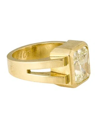 Pre-owned Ring 18k 6.44ct Diamond Cocktail  In Multi