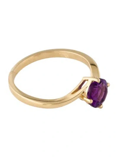 Pre-owned Ring 18k Amethyst Cocktail  In Multi
