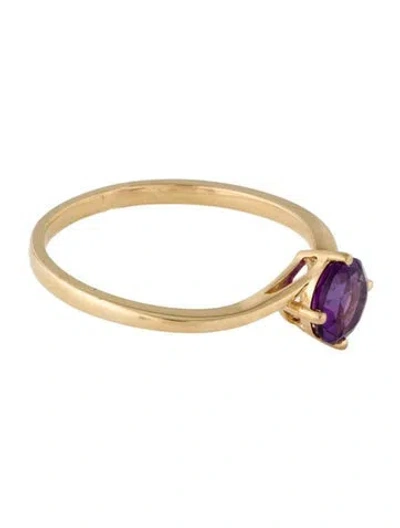 Pre-owned Ring 18k Amethyst Cocktail  In Multi