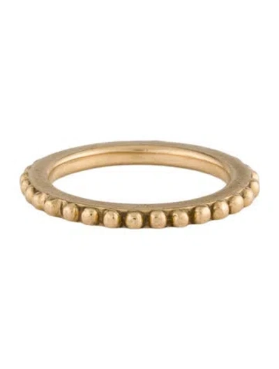 Pre-owned Ring 18k Beaded Band In Multi