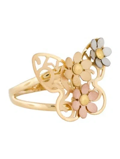 Pre-owned Ring 18k Butterfly Cocktail  In Multi