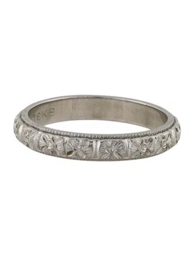 Pre-owned Ring 18k Carved Band  In Multi
