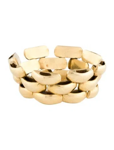 Pre-owned Ring 18k Chain Link Band In Multi