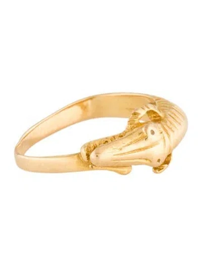 Pre-owned Ring 18k Crocodile  In Multi