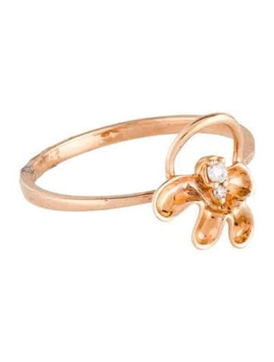 Pre-owned Ring 18k Diamond Abstract Cocktail  In Multi