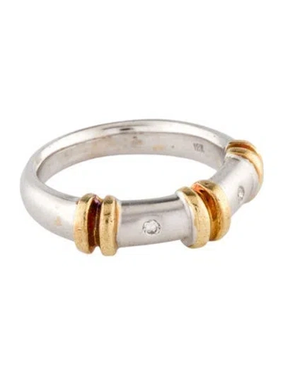 Pre-owned Ring 18k Diamond Band In Multi
