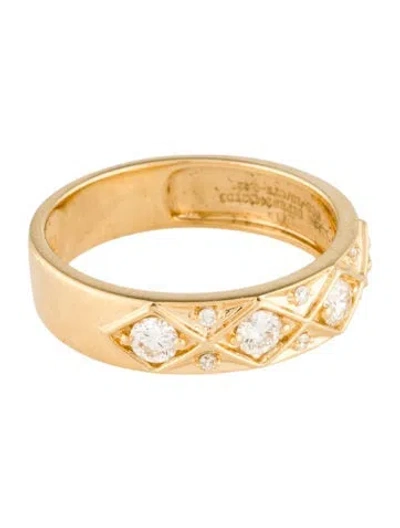 Pre-owned Ring 18k Diamond Band In Multi