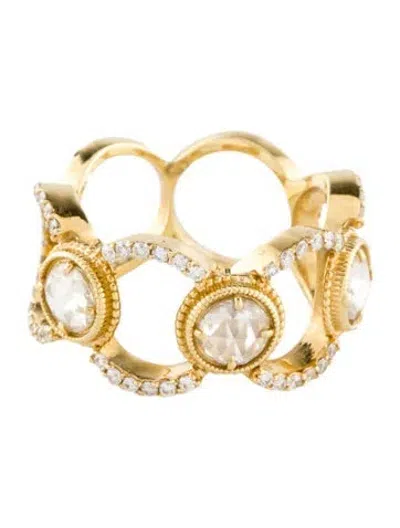 Pre-owned Ring 18k Diamond Band In Multi