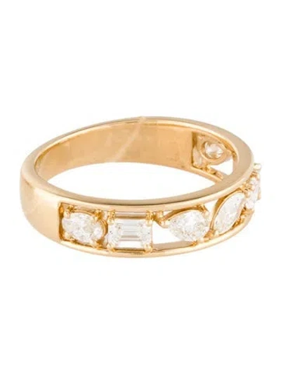 Pre-owned Ring 18k Diamond Band In Multi