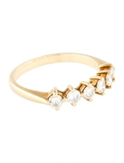 Pre-owned Ring 18k Diamond Band In Multi