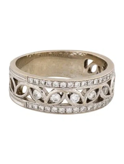 Pre-owned Ring 18k Diamond Band In Multi