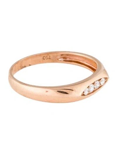 Pre-owned Ring 18k Diamond Band In Multi