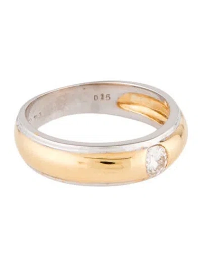 Pre-owned Ring 18k Diamond Band In Multi