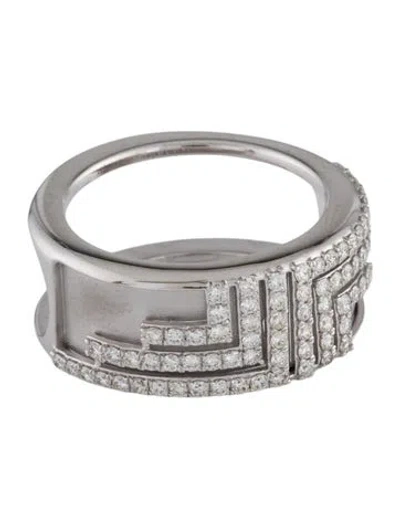 Pre-owned Ring 18k Diamond Band In Multicolor