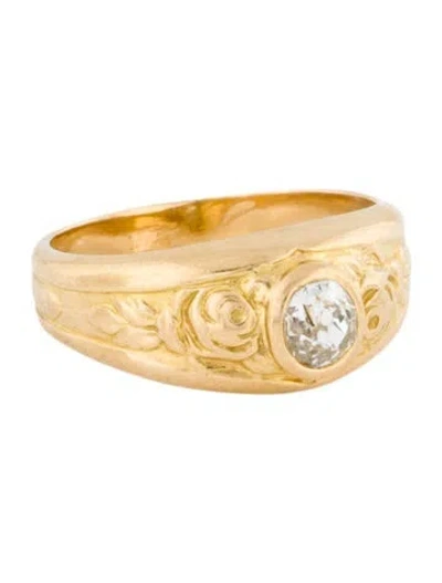 Pre-owned Ring 18k Diamond Band In Multicolor