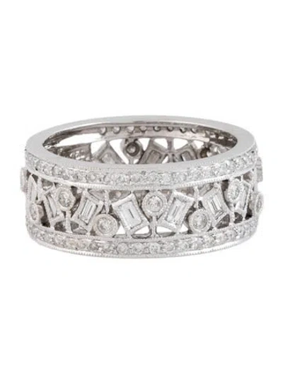Pre-owned Ring 18k Diamond Band In Multicolor