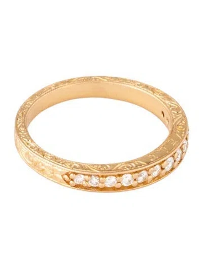 Pre-owned Ring 18k Diamond Band In Multicolor