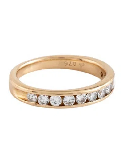 Pre-owned Ring 18k Diamond Band In Multicolor