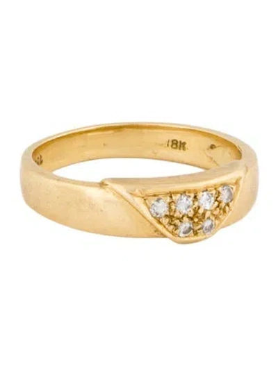 Pre-owned Ring 18k Diamond Band  In Multi