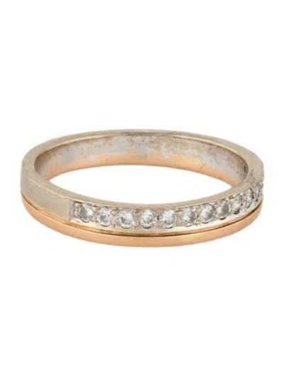 Pre-owned Ring 18k Diamond Band  In Multicolor
