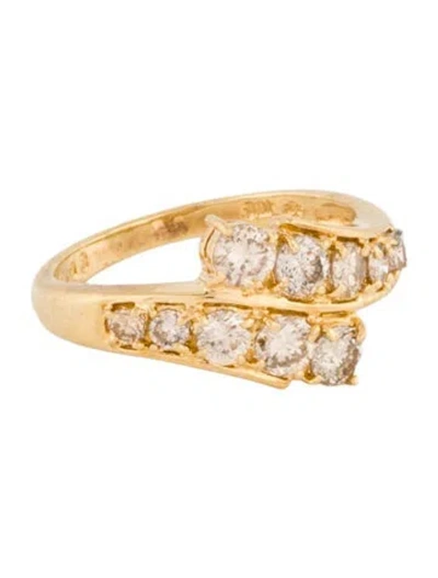 Pre-owned Ring 18k Diamond Bypass  In Multi