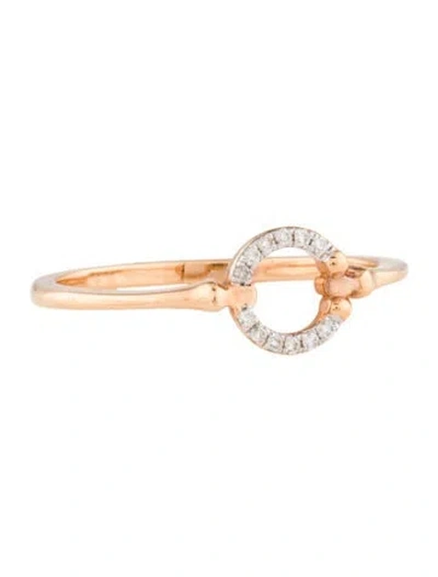 Pre-owned Ring 18k Diamond Circle  In Multi
