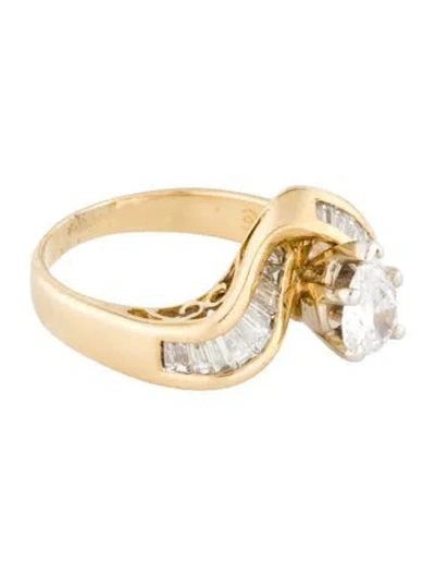 Pre-owned Ring 18k Diamond Cocktail  In Multi