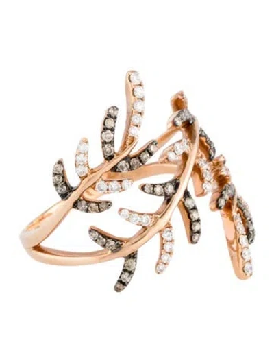 Pre-owned Ring 18k Diamond Cocktail  In Multi