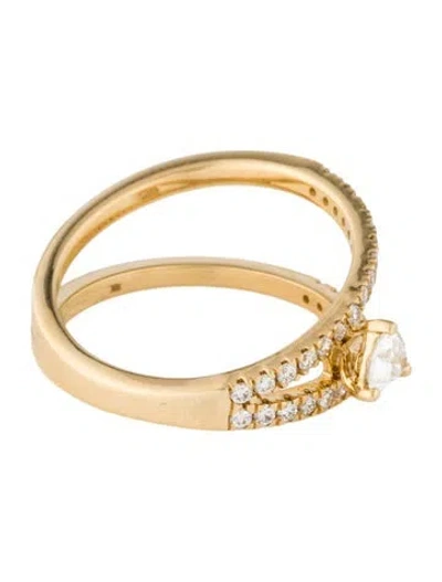 Pre-owned Ring 18k Diamond Cocktail  In Multi