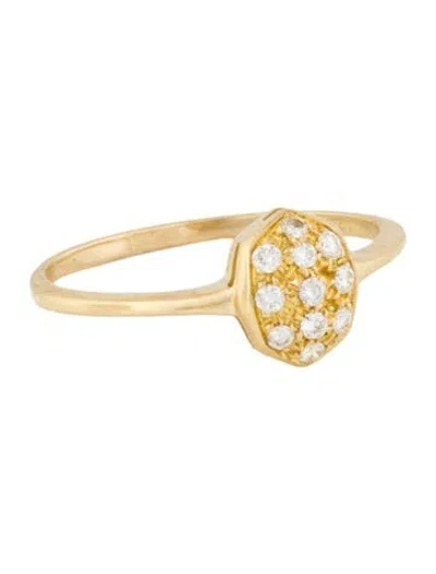 Pre-owned Ring 18k Diamond Cocktail  In Multi