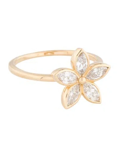 Pre-owned Ring 18k Diamond Cocktail  In Multi