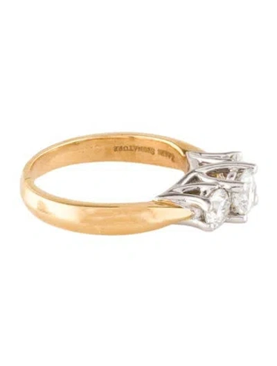 Pre-owned Ring 18k Diamond Cocktail  In Multi