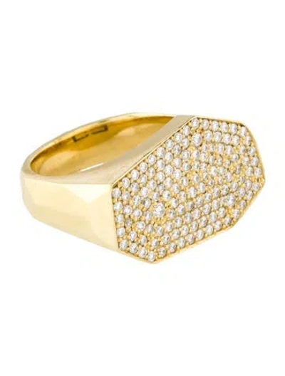 Pre-owned Ring 18k Diamond Cocktail  In Multi