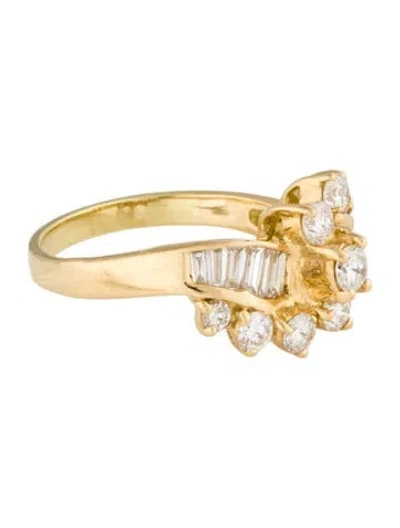 Pre-owned Ring 18k Diamond Cocktail  In Multi