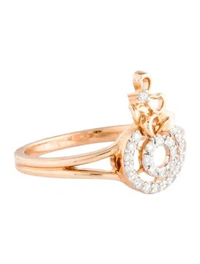 Pre-owned Ring 18k Diamond Cocktail  In Multi