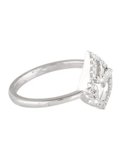 Pre-owned Ring 18k Diamond Cocktail  In Multi