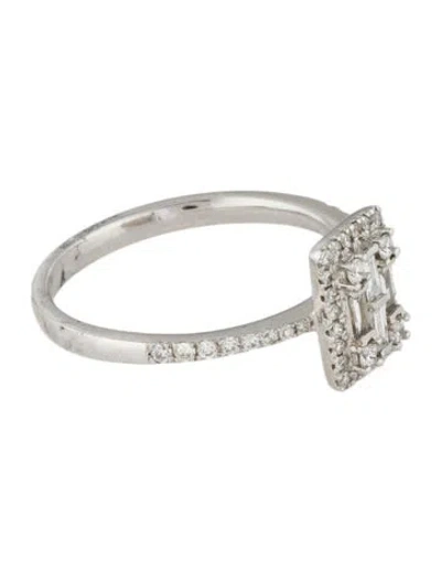Pre-owned Ring 18k Diamond Cocktail  In Multi