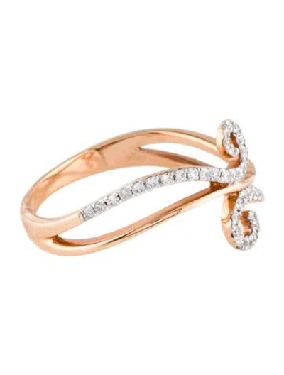 Pre-owned Ring 18k Diamond Cocktail  In Multi